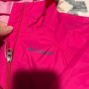 Columbia Fuchsia Hooded rain Jacket
